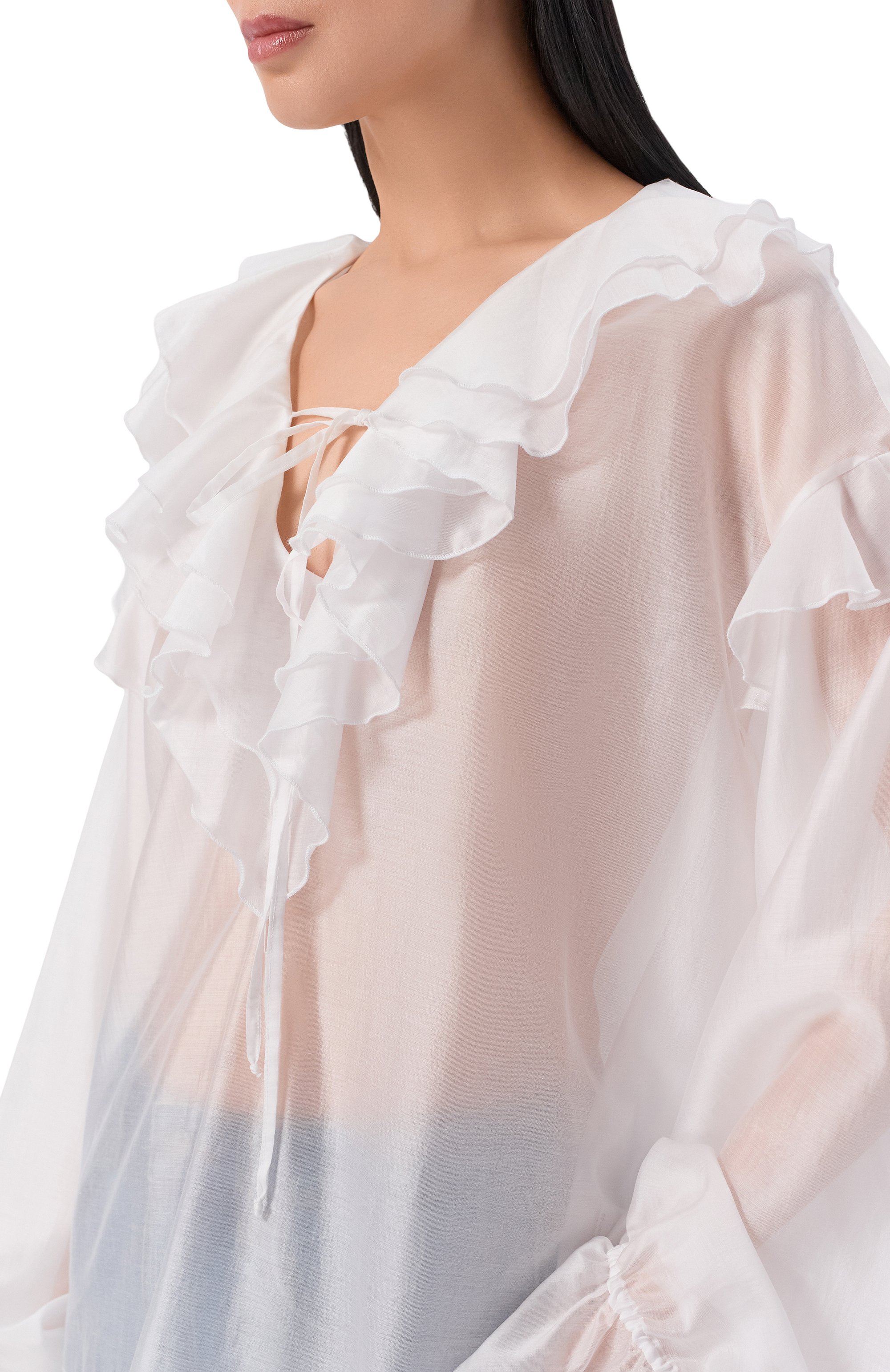 Блузка FLASHIN белого цвета по цене 32000 руб., арт. FS26BB, фото 5 Блузка FLASHIN, арт. FS26BB, фото 5