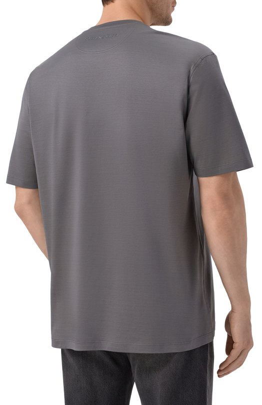 Хлопковая футболка Stefano Ricci MNH6205360/TE001 Серый  MNH6205360/TE001 Фото 4