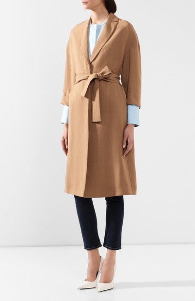 Пальто из смеси вискозы и льна BRUNELLO CUCINELLI, арт. MH1269398, фото 3