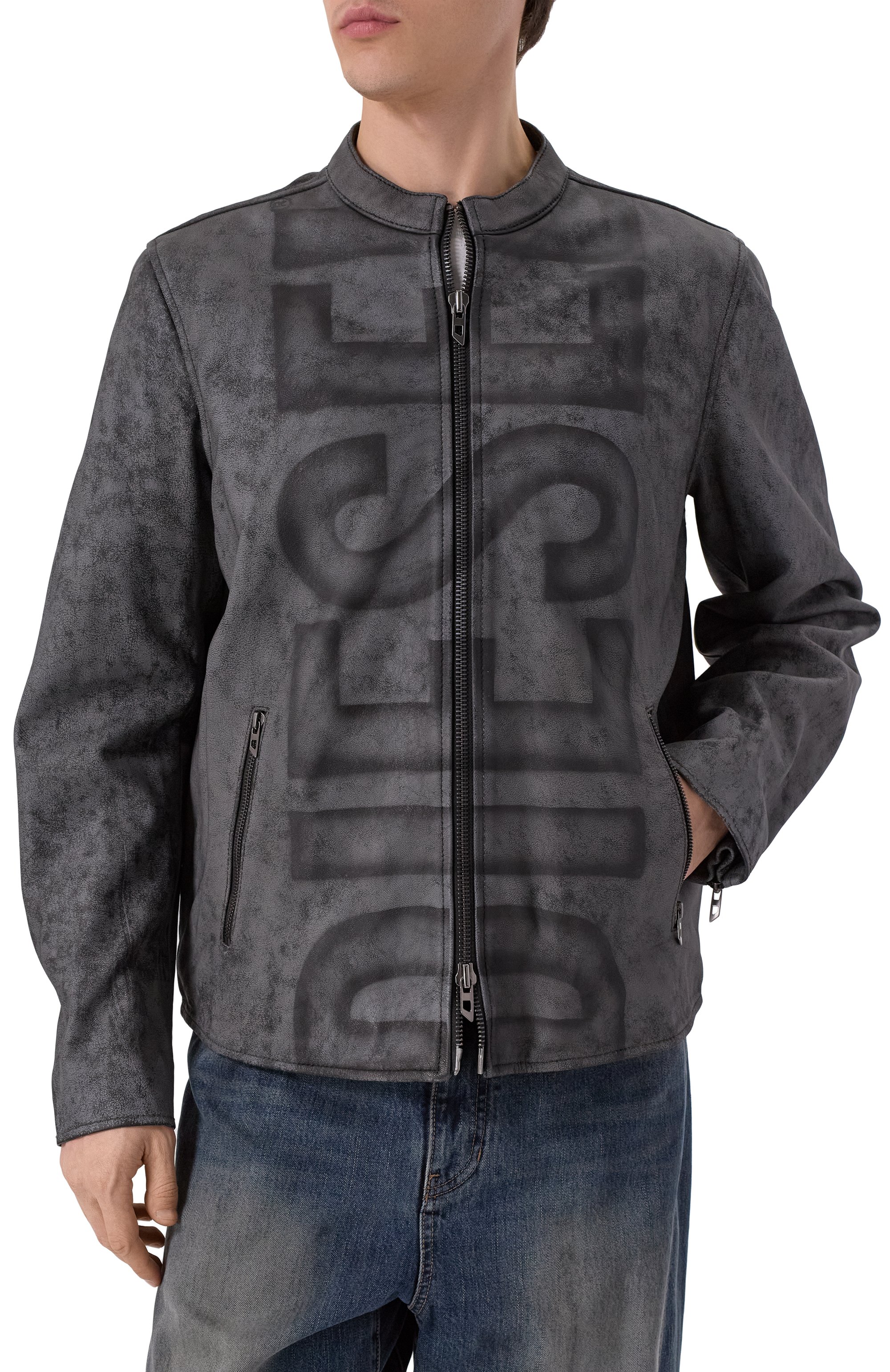 Кожаная куртка DIESEL, арт. A19350/0AJFV, фото 3