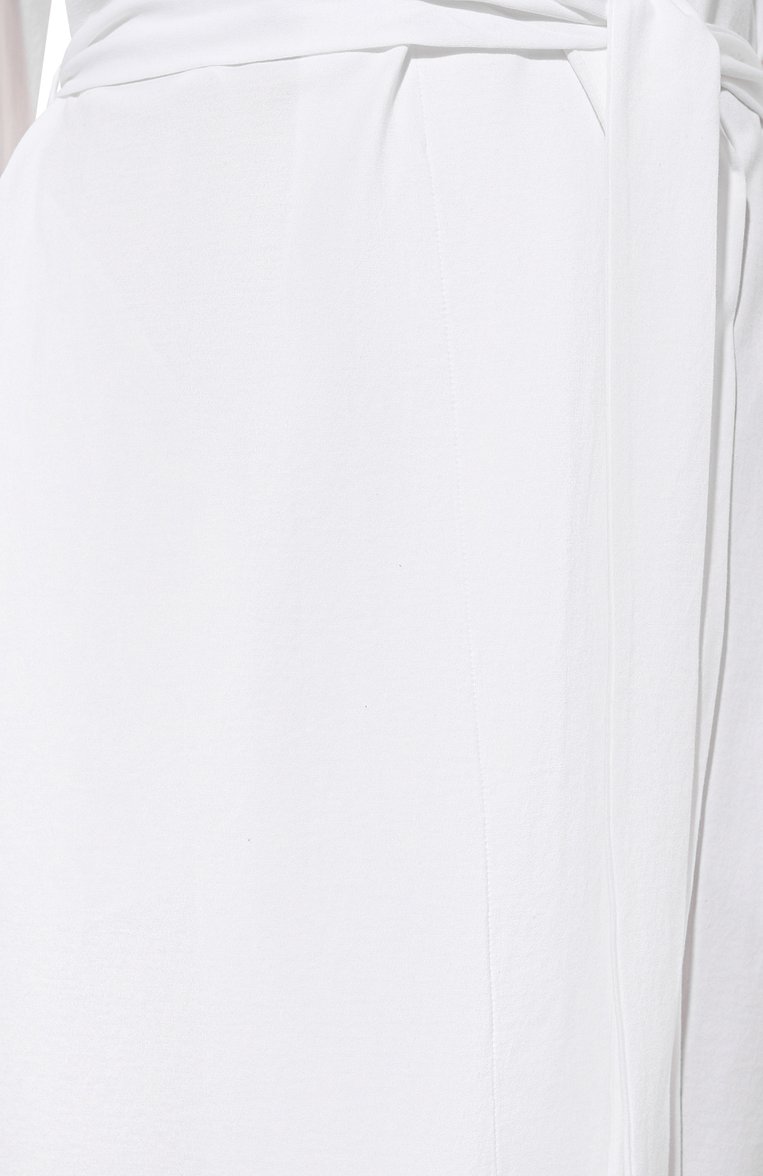 Женский хлопковый халат HANRO белого цвета, арт. 077302 | Фото 5 (Материал сплава: Проставлено; Нос: Не проставле�но; Материал внешний: Хлопок)