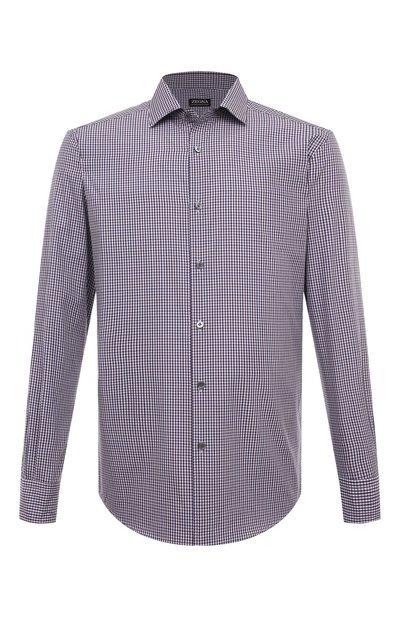 Мужская хлопковая рубашка ZEGNA, арт. UDX02A7/SRF5