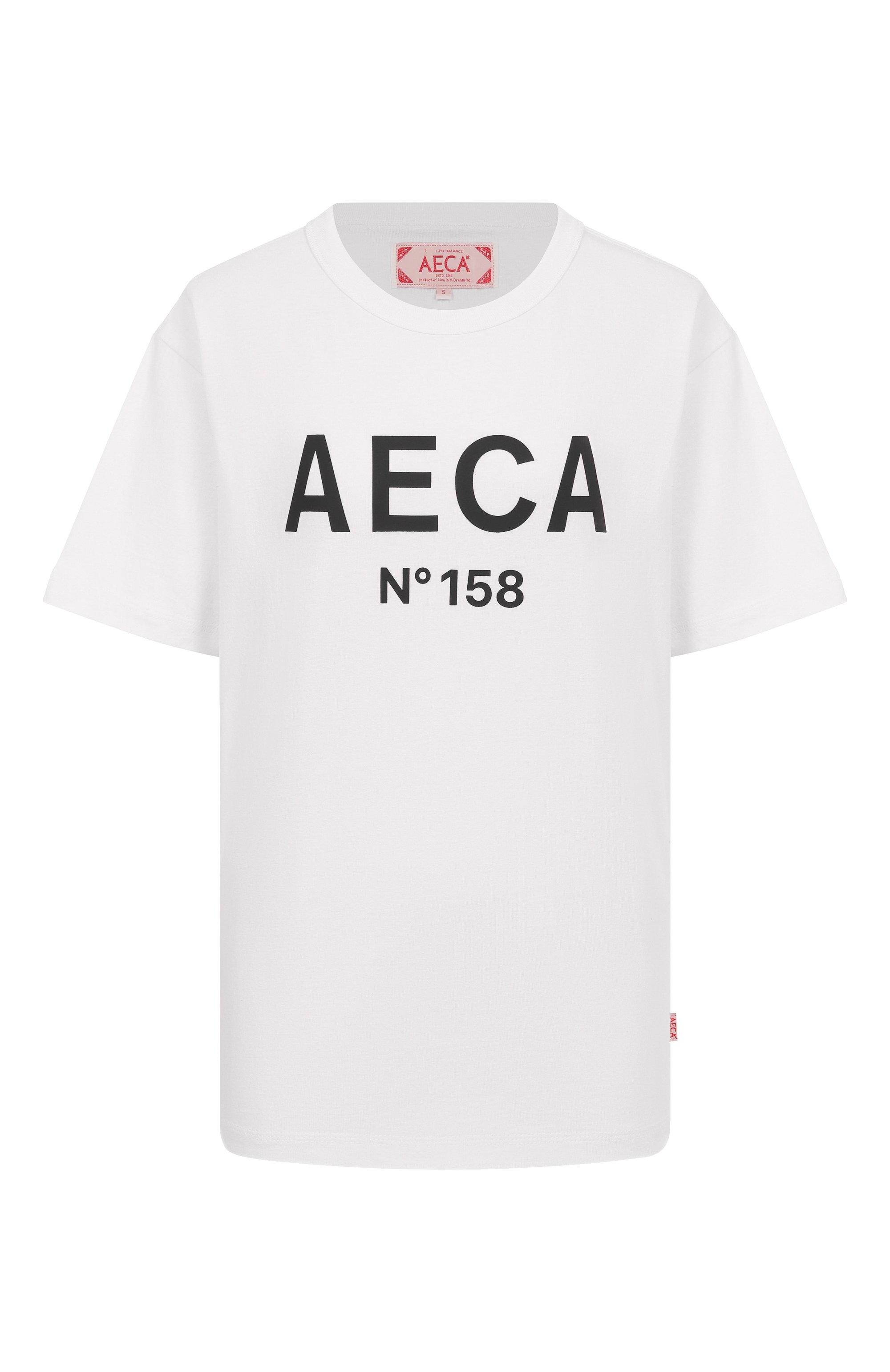 Хлопковая футболка AECA WHITE, арт. AWCMSSBBTTSST005A2.WHITE/BLACK (M), фото 1