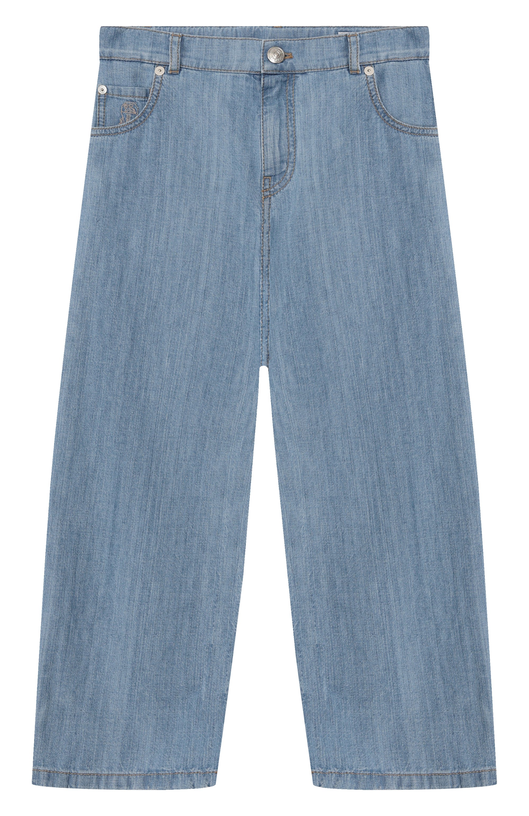 Джинсы BRUNELLO CUCINELLI голубого цвета по цене 49350 руб., арт. BH263D317B, фото 1 Джинсы BRUNELLO CUCINELLI, арт. BH263D317B, фото 1