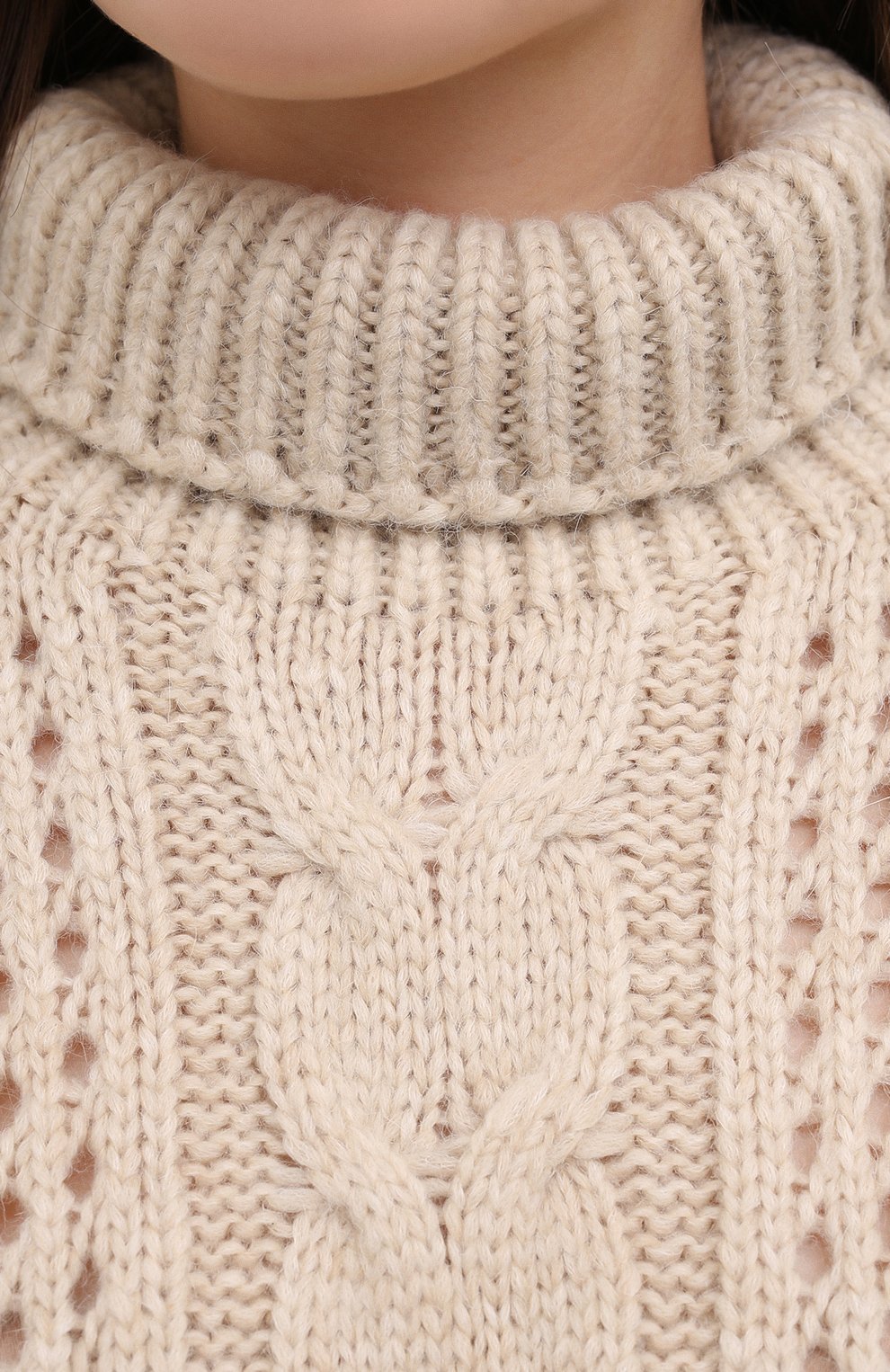 Шерстяной свитер NANUSHKA, арт. DIYA_CREME_CHUNKY CABLE KNIT, фото 5