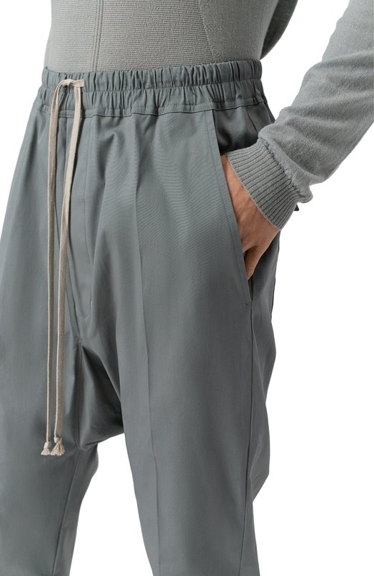 Хлопковые брюки Rick Owens RU02E1380/TE Серый  RU02E1380/TE Фото 5