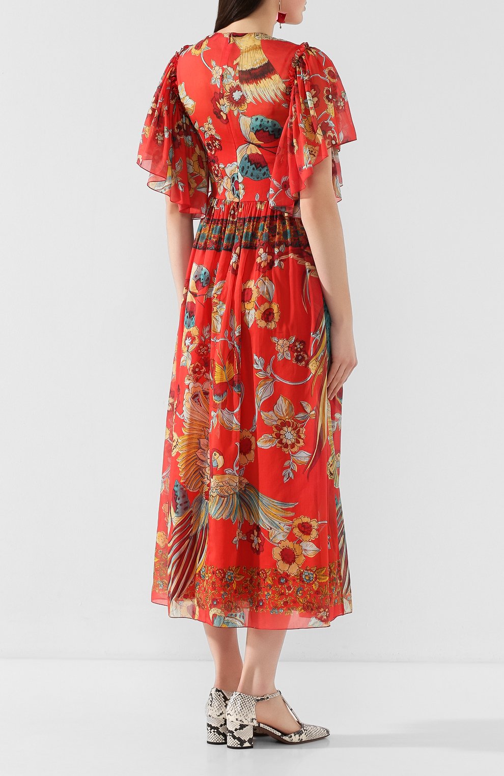Платье из смеси хлопка и шелка REDVALENTINO, арт. TR0VAP65/503, фото 4