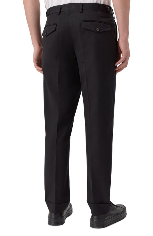 Брюки из хлопка и шерсти Dries Van Noten 020904-2302-900 Чёрный  020904-2302-900 Фото 4