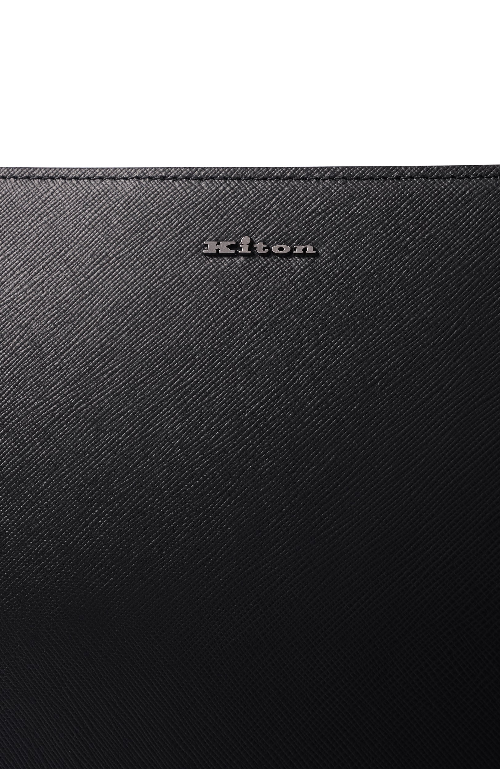 Клатч KITON черного цвета по цене 116000 руб., арт. UBA0010N01269, фото 5 Клатч KITON, арт. UBA0010N01269, фото 5