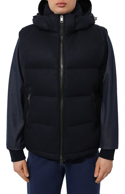 Пуховый жилет BRIONI темно-синего цвета по цене 435500 руб., арт. SUPB0L/0A604, фото 3 Пуховый жилет BRIONI, арт. SUPB0L/0A604, фото 3