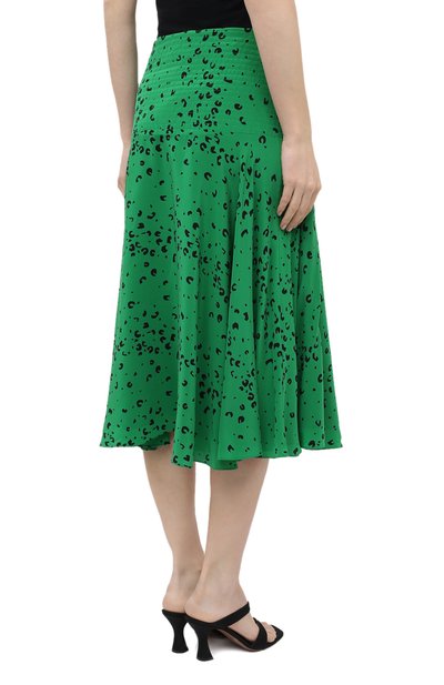 Шелковая юбка KENZO зеленого цвета по цене 59400 руб., арт. FB52JU155521, фото 4 Шелковая юбка KENZO, арт. FB52JU155521, фото 4