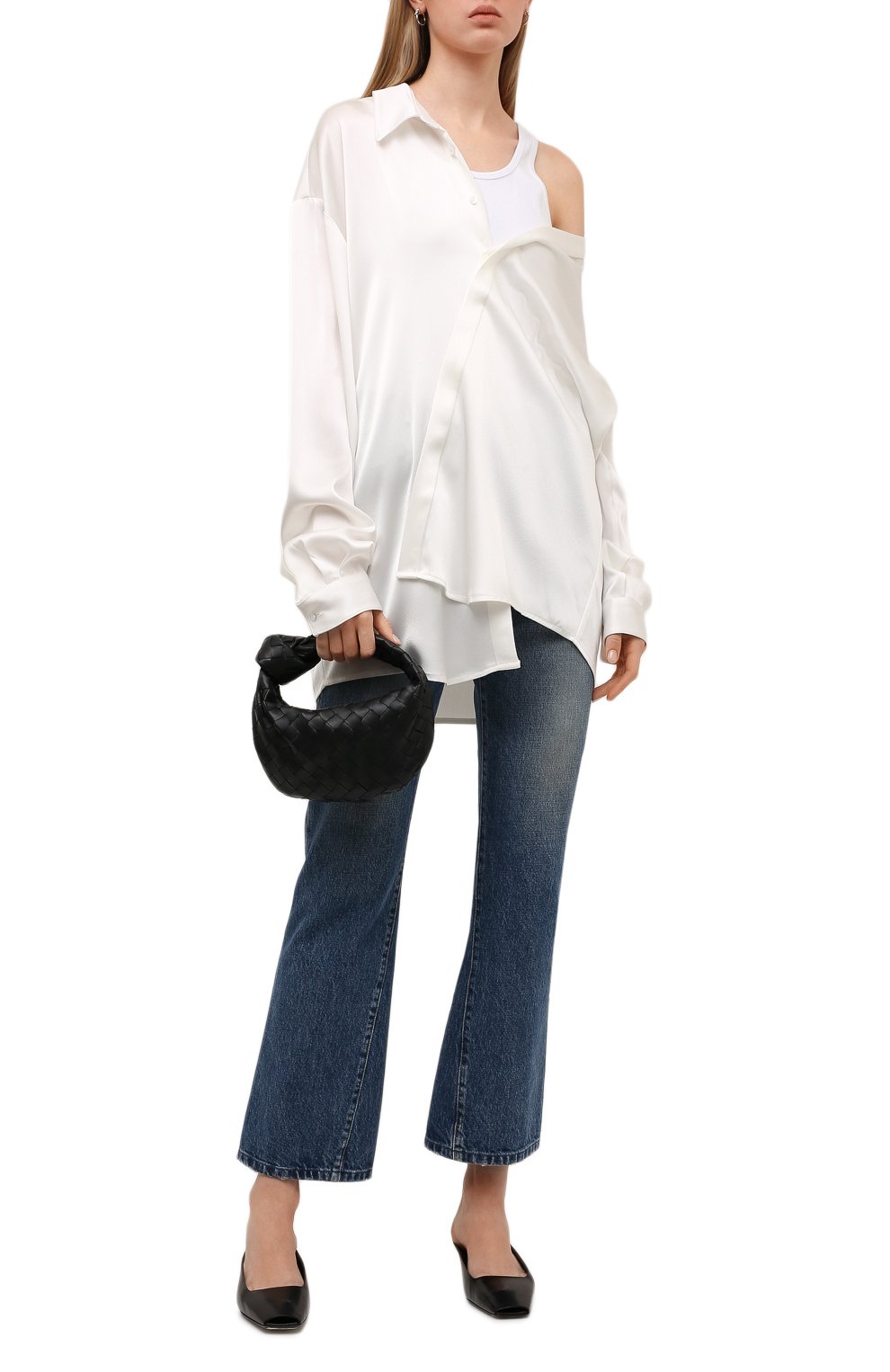 Комбинированная блузка RTA, арт. WH21-A799-7275WHITE, фото 2