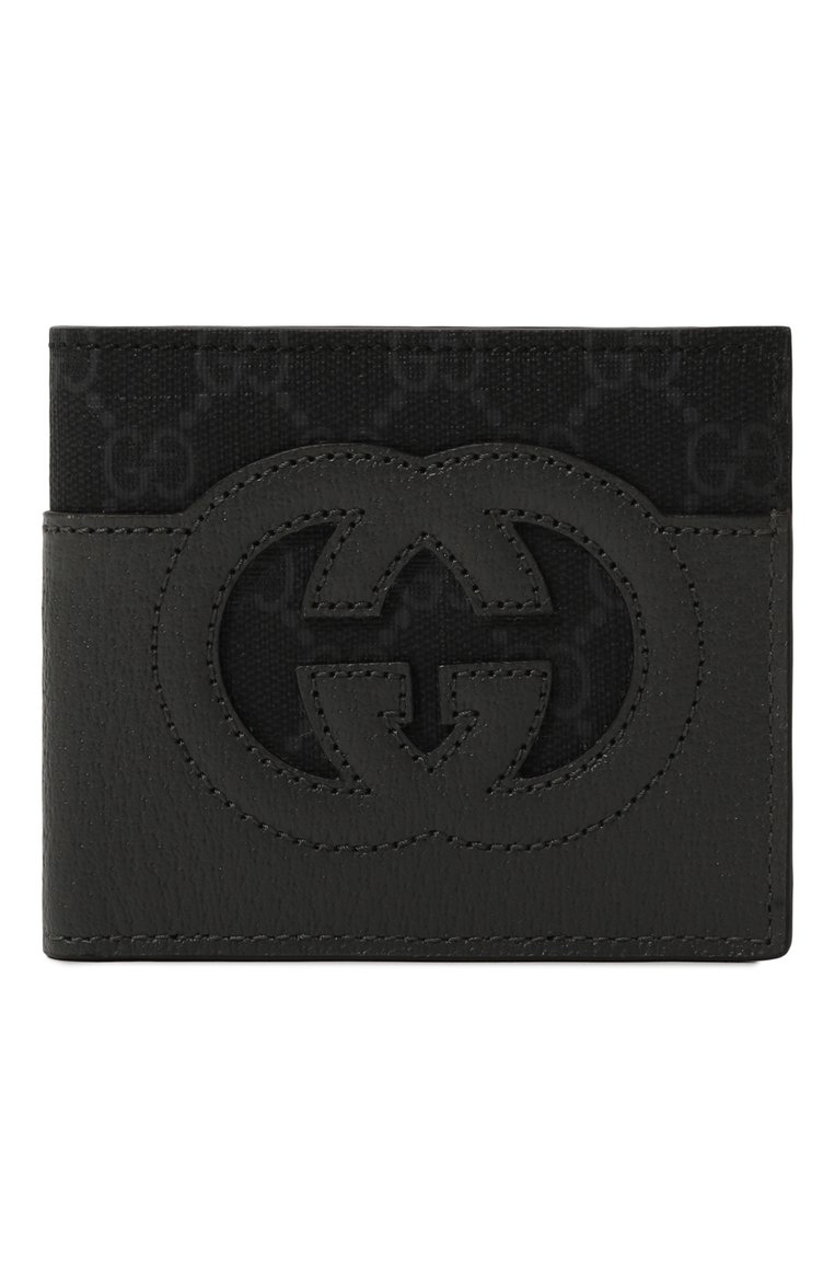 Мужской портмоне GUCCI темно-серого цвета, арт. 701420/K9GSN | Фото 1 (Нос: Не проставлено; Материал сплава: Проставлено; Материал: Экокожа)
