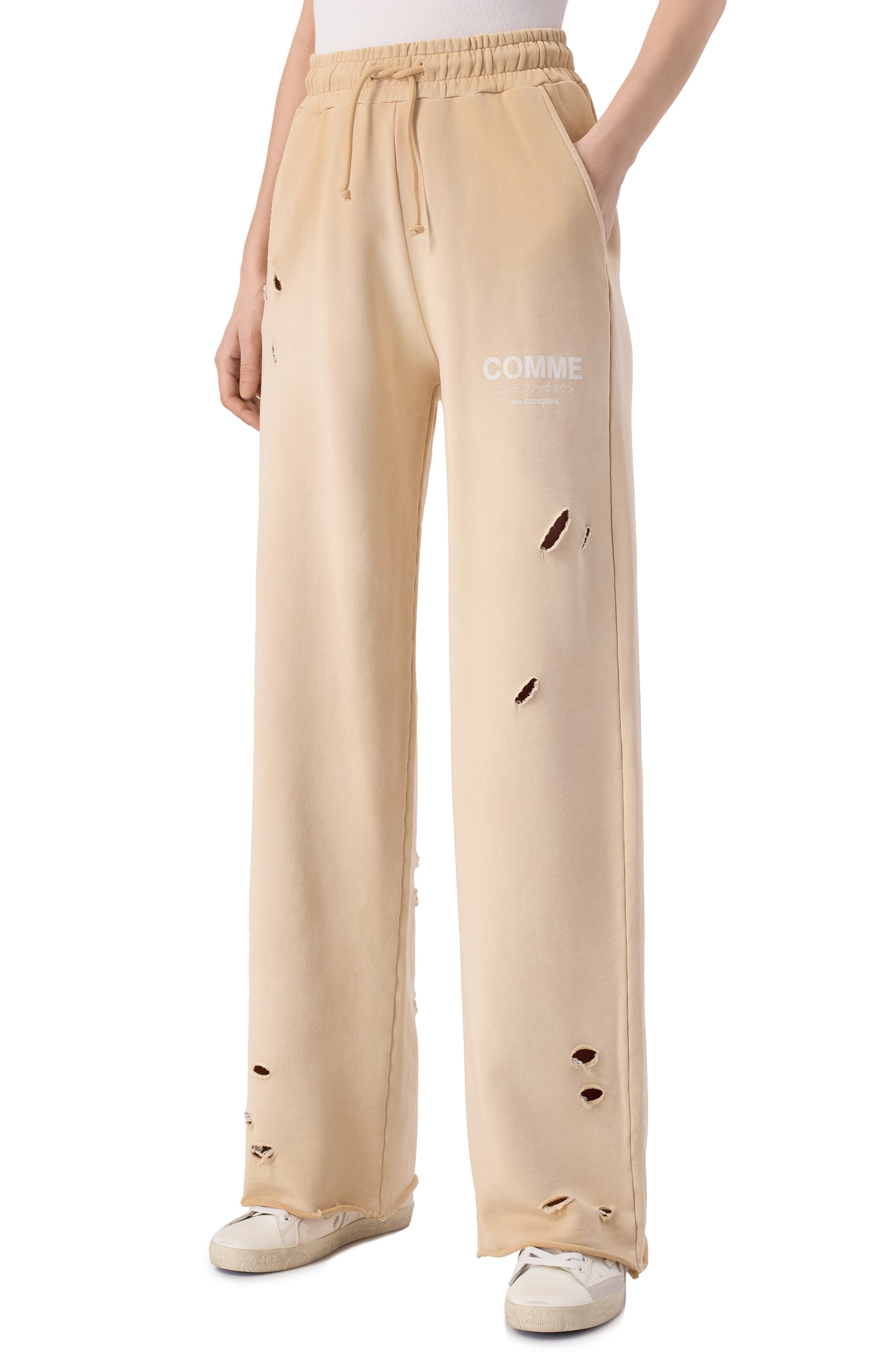 Хлопковые брюки COMME DES FUCKDOWN, арт. CFABW01237, фото 3