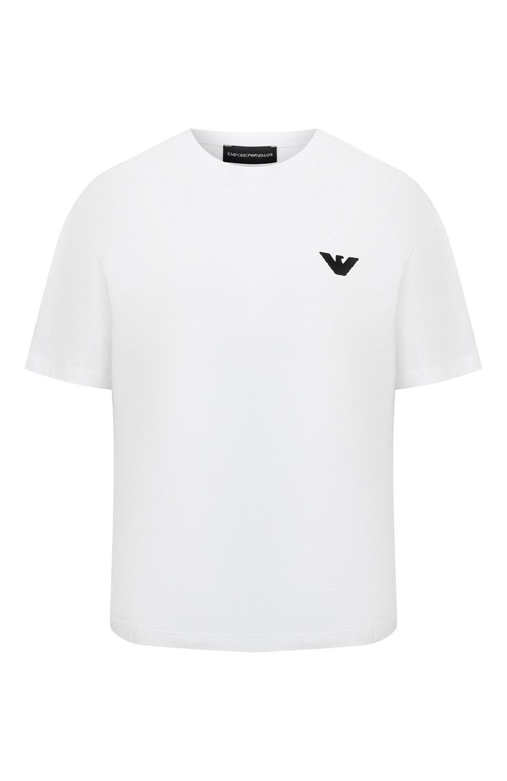 Хлопковая футболка EMPORIO ARMANI белого цвета по цене 13650 руб., арт. 3K2T7X/2J53Z, фото 1 Хлопковая футболка EMPORIO ARMANI, арт. 3K2T7X/2J53Z, фото 1