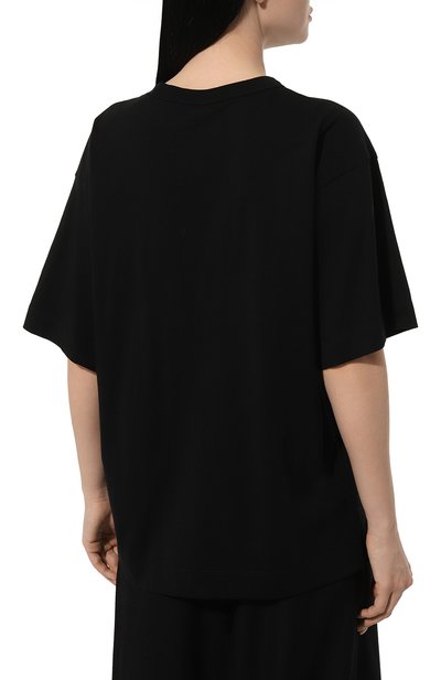 Хлопковая футболка DRIES VAN NOTEN черного цвета по цене 26350 руб., арт. 011102-8600, фото 4 Хлопковая футболка DRIES VAN NOTEN, арт. 011102-8600, фото 4