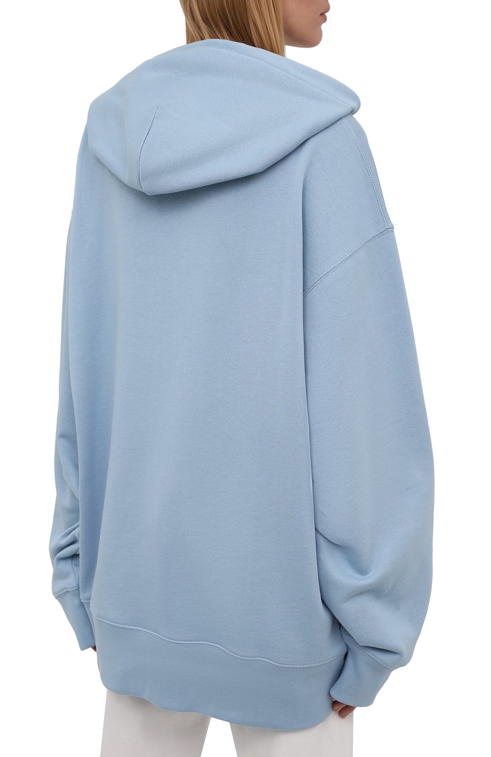 Хлопковое худи ACNE STUDIOS голубого цвета по цене 45600 руб., арт. CI0079/W, фото 4 Хлопковое худи ACNE STUDIOS, арт. CI0079/W, фото 4