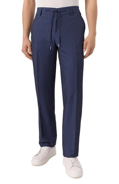 Брюки из хлопка и льна MVST темно-синего цвета по цене 74350 руб., арт. MKATTY22/802, фото 3 Брюки из хлопка и льна MVST, арт. MKATTY22/802, фото 3