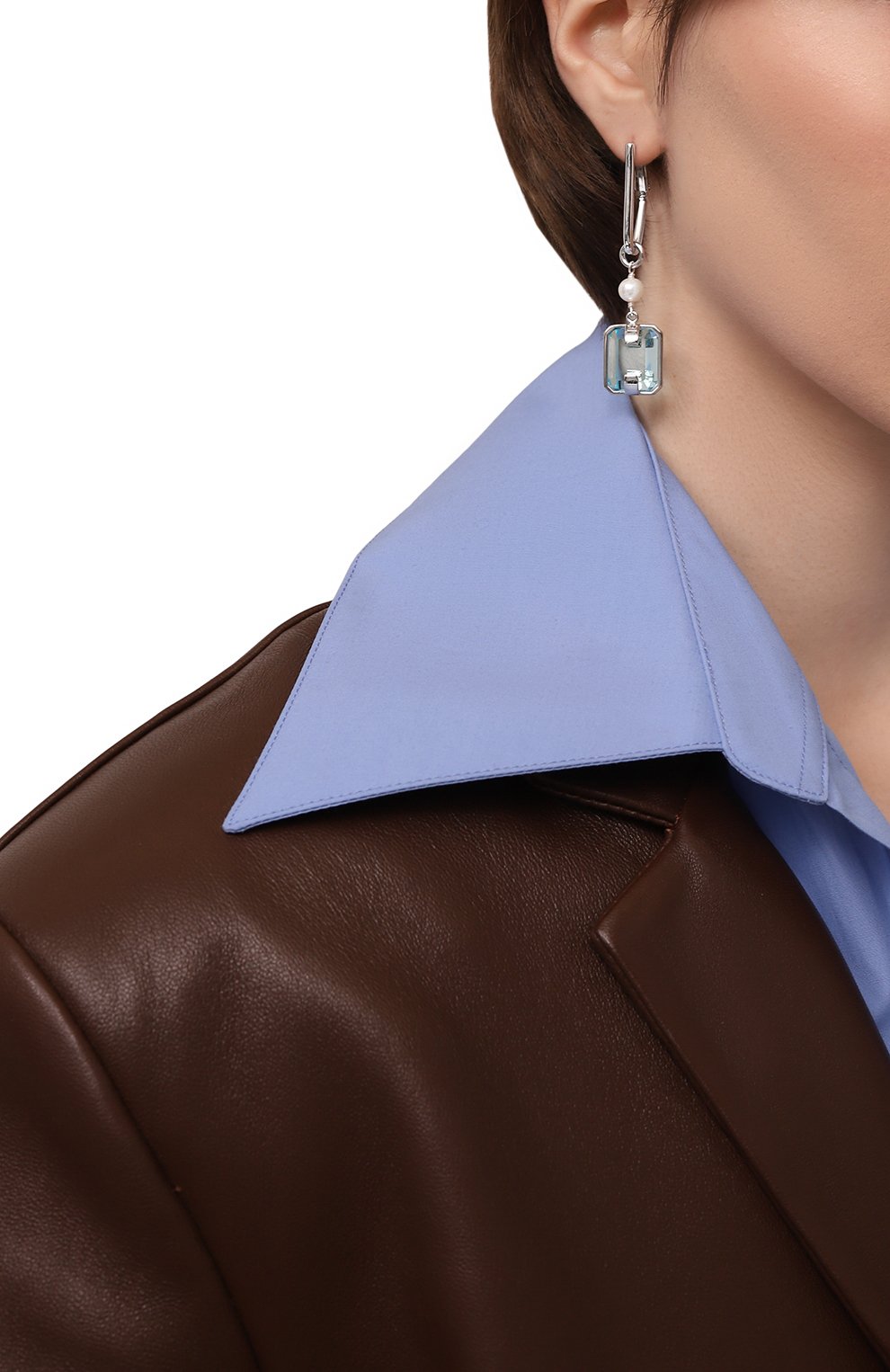 Серьги CRYSTALLINE JEWELLERY голубого цвета по цене 13860 руб., арт. 381WNN, фото 2 Серьги CRYSTALLINE JEWELLERY, арт. 381WNN, фото 2