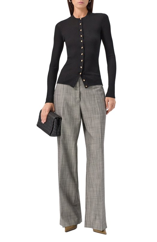 Брюки из шелка и шерсти Jil Sander J02KA0347/J55079 Серый  J02KA0347/J55079 Фото 2