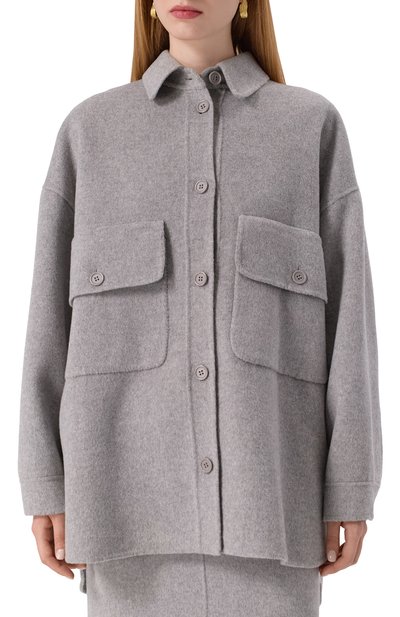 Шерстяная куртка-рубашка ERIKA CAVALLINI, арт. P5WW05, фото 3