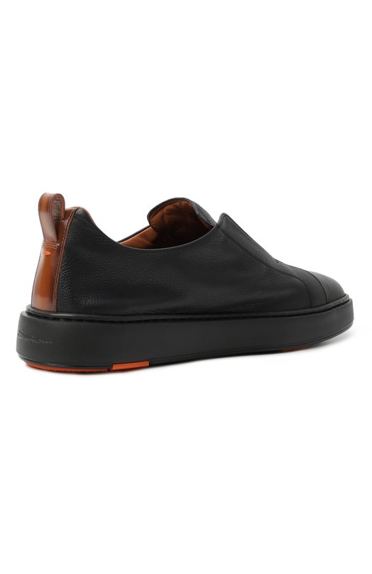 Кожаные кеды Cleanic Santoni MBCG21995NEATLLD Чёрный  MBCG21995NEATLLD Фото 5