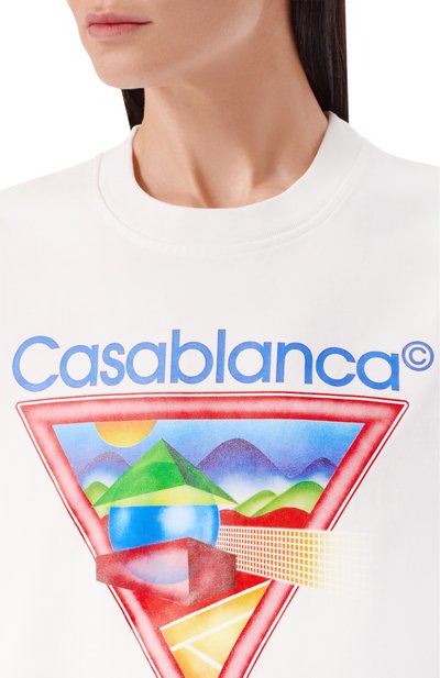 Хлопковая футболка CASABLANCA, арт. WPF25-JTS-046-01, фото 5