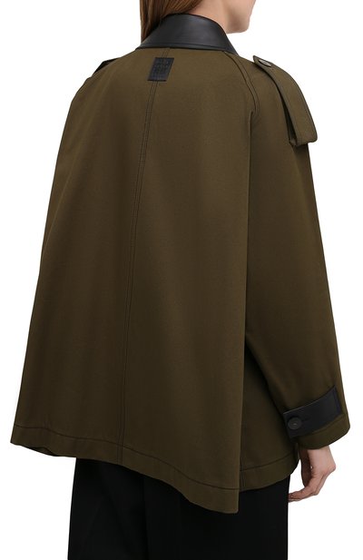 Хлопковый тренч LOEWE хаки цвета по цене 199500 руб., арт. S359338XAT, фото 4 Хлопковый тренч LOEWE, арт. S359338XAT, фото 4