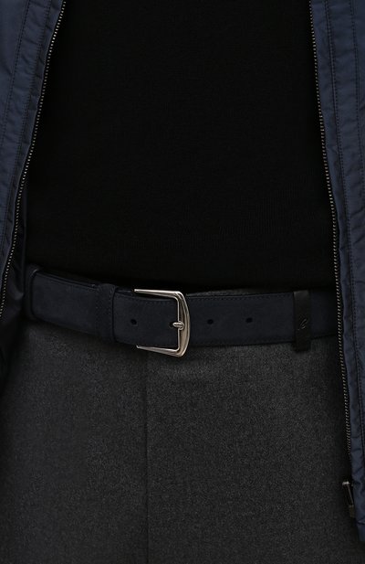 Замшевый ремень LORO PIANA темно-синего цвета по цене 49650 руб., арт. FAA1544, фото 2 Замшевый ремень LORO PIANA, арт. FAA1544, фото 2