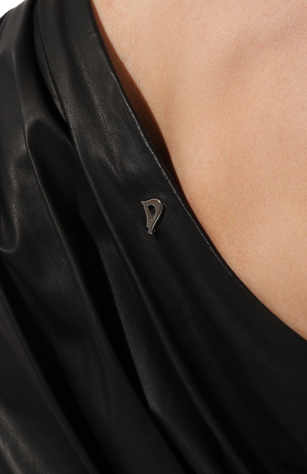 Кожаное платье DONDUP черного цвета по цене 99500 руб., арт. DA374/PL0484D XXX, фото 5 Кожаное платье DONDUP, арт. DA374/PL0484D XXX, фото 5