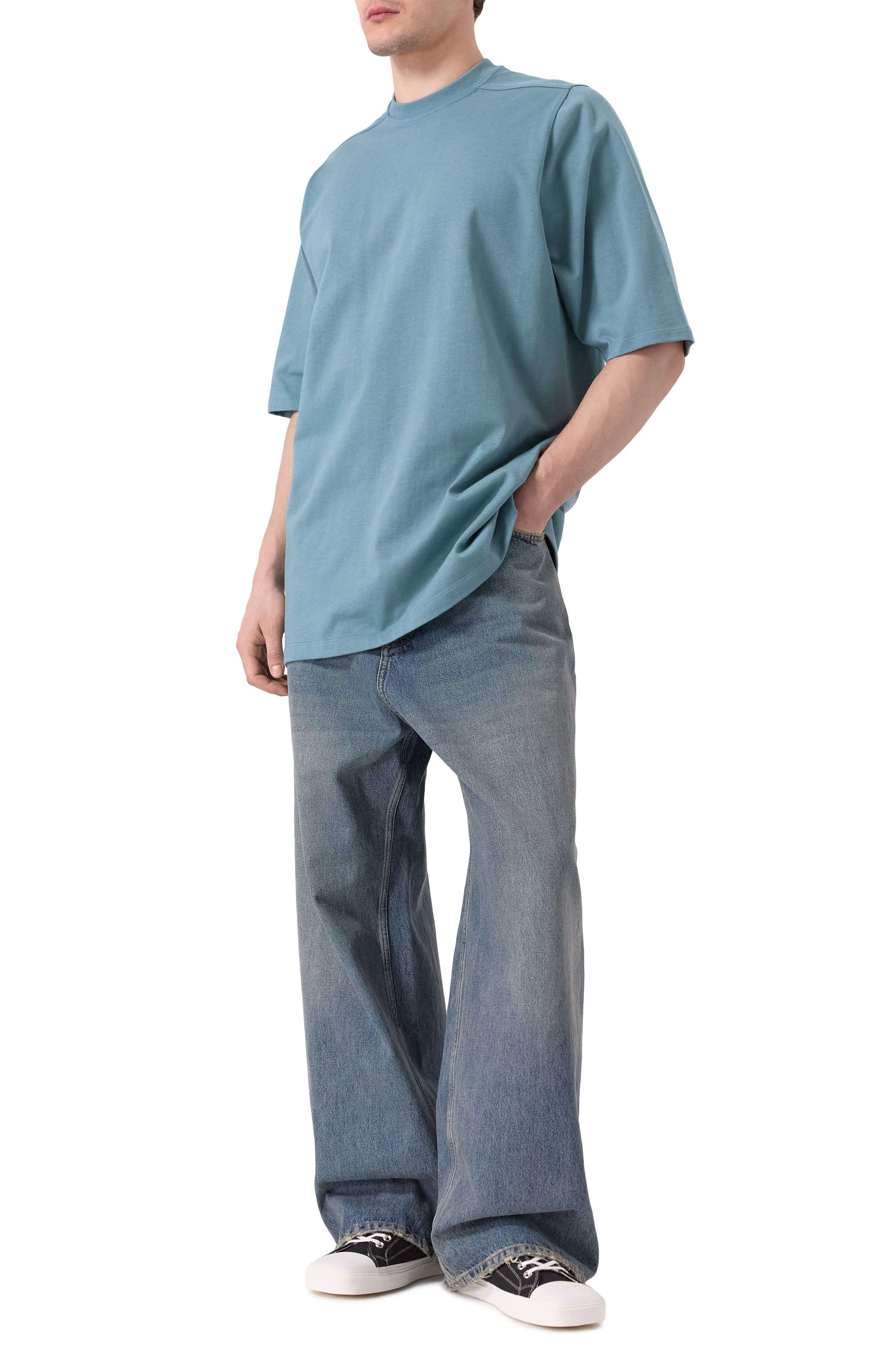 Хлопковая футболка RICK OWENS, арт. RU01E5249/BA, фото 2