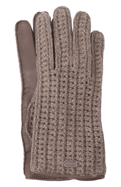 Женские комбинированные перчатки AGNONA, арт. MY08040E/7K120LE