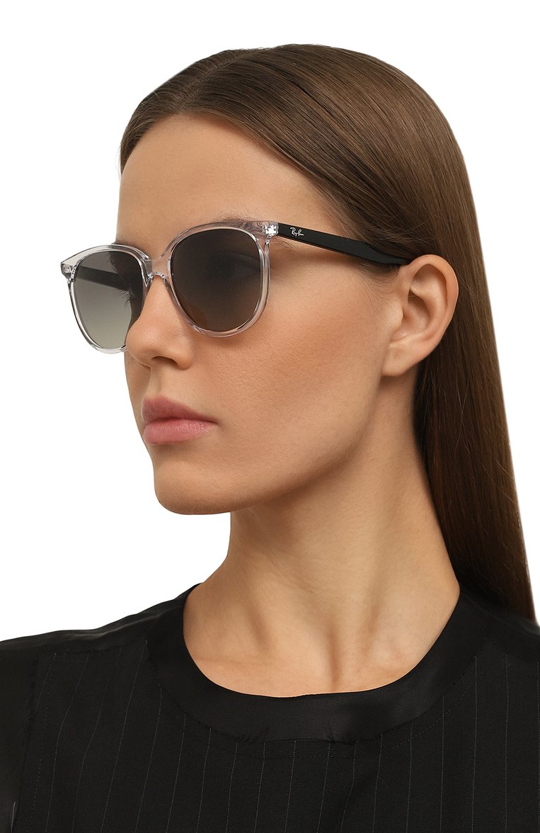 Женские солнцезащитные очки RAY-BAN прозрачного цвета, арт. 4378-647711 | Фото 2 (Нос: Не проставлено; Региональные ограничения белый список (Axapta Mercury): Не проставлено; Тип очков: С/з; Кросс-КТ: С/з-унисекс; Материал: Пластик; Очки форма: Квадратные; Оптика Гендер: оптика-унисекс)