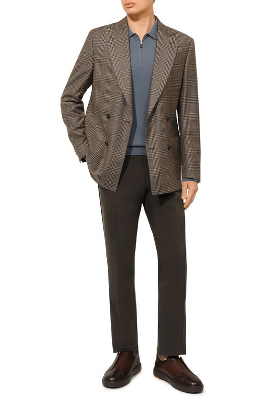Хлопковые брюки Corneliani 944B01-9418503 Серый  944B01-9418503 Фото 2