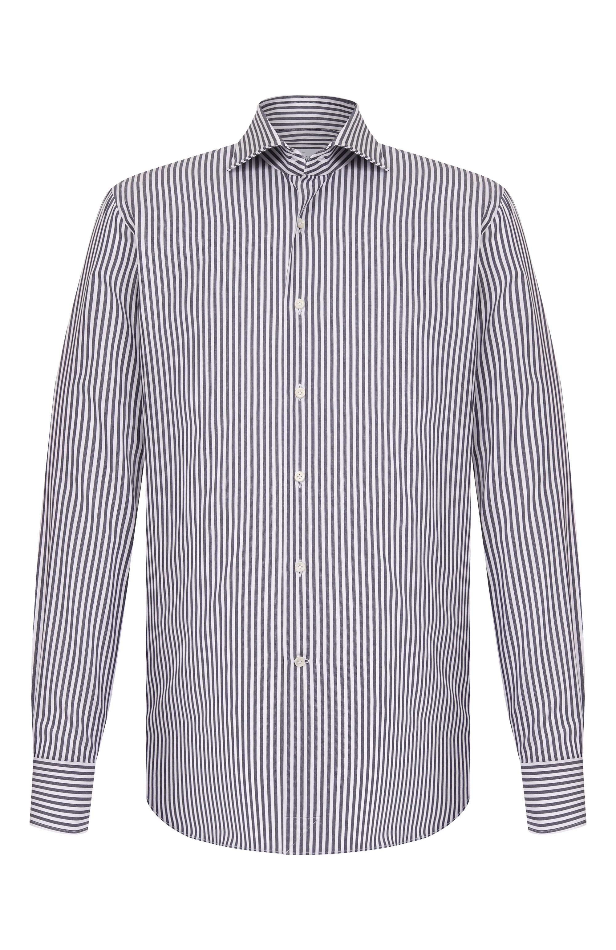 Хлопковая сорочка ALESSANDRO GHERARDI темно-синего цвета по цене 29950 руб., арт. BR1-3G-7T/7521, фото 1 Хлопковая сорочка ALESSANDRO GHERARDI, арт. BR1-3G-7T/7521, фото 1