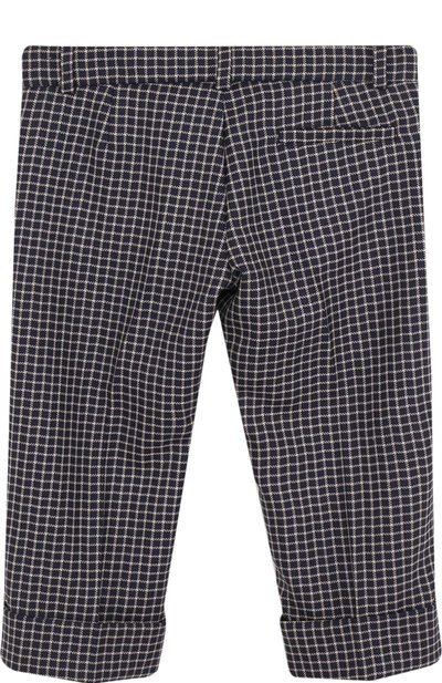 Шерстяные брюки в клетку с отворотами GUCCI, арт. 498617/XB823, фото 2