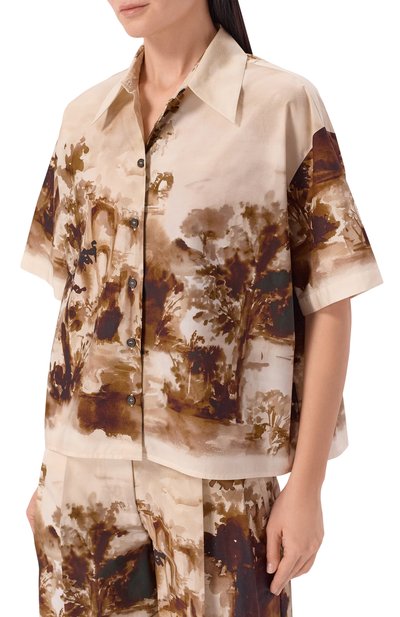 Хлопковая рубашка ERIKA CAVALLINI, арт. P6SI04, фото 3