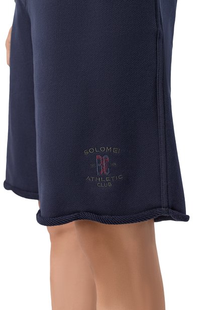 Хлопковые шорты BRUNELLO CUCINELLI темно-синего цвета по цене 129500 руб., арт. MM8263389G, фото 5 Хлопковые шорты BRUNELLO CUCINELLI, арт. MM8263389G, фото 5