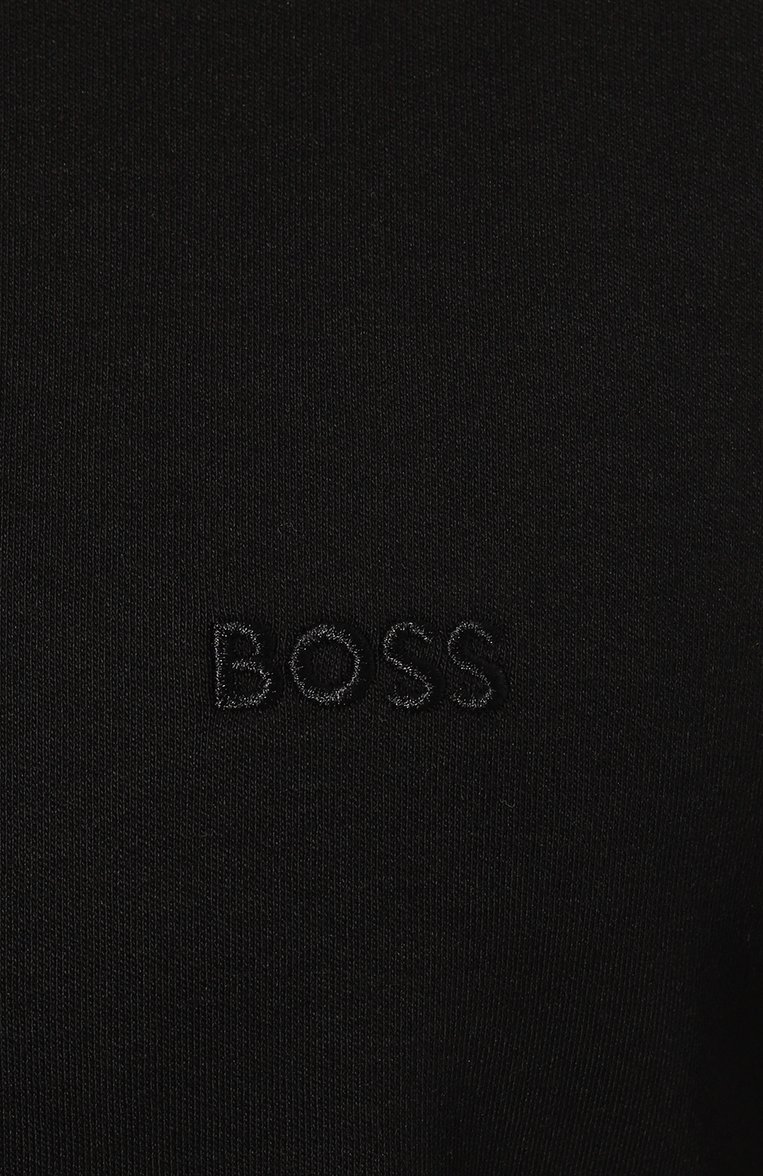 Мужское хлопковое поло BOSS черного цвета, арт. 50468392 | Фото 5 (Длина (для топов): Стандартные; Материал сплава: Проставлено; Драгоценные камни: Проставлено; Рукава: Длинные; Материал внешний: Хлоп�ок; Застежка: Пуговицы; Стили: Кэжуэл; Принт: Без принта)