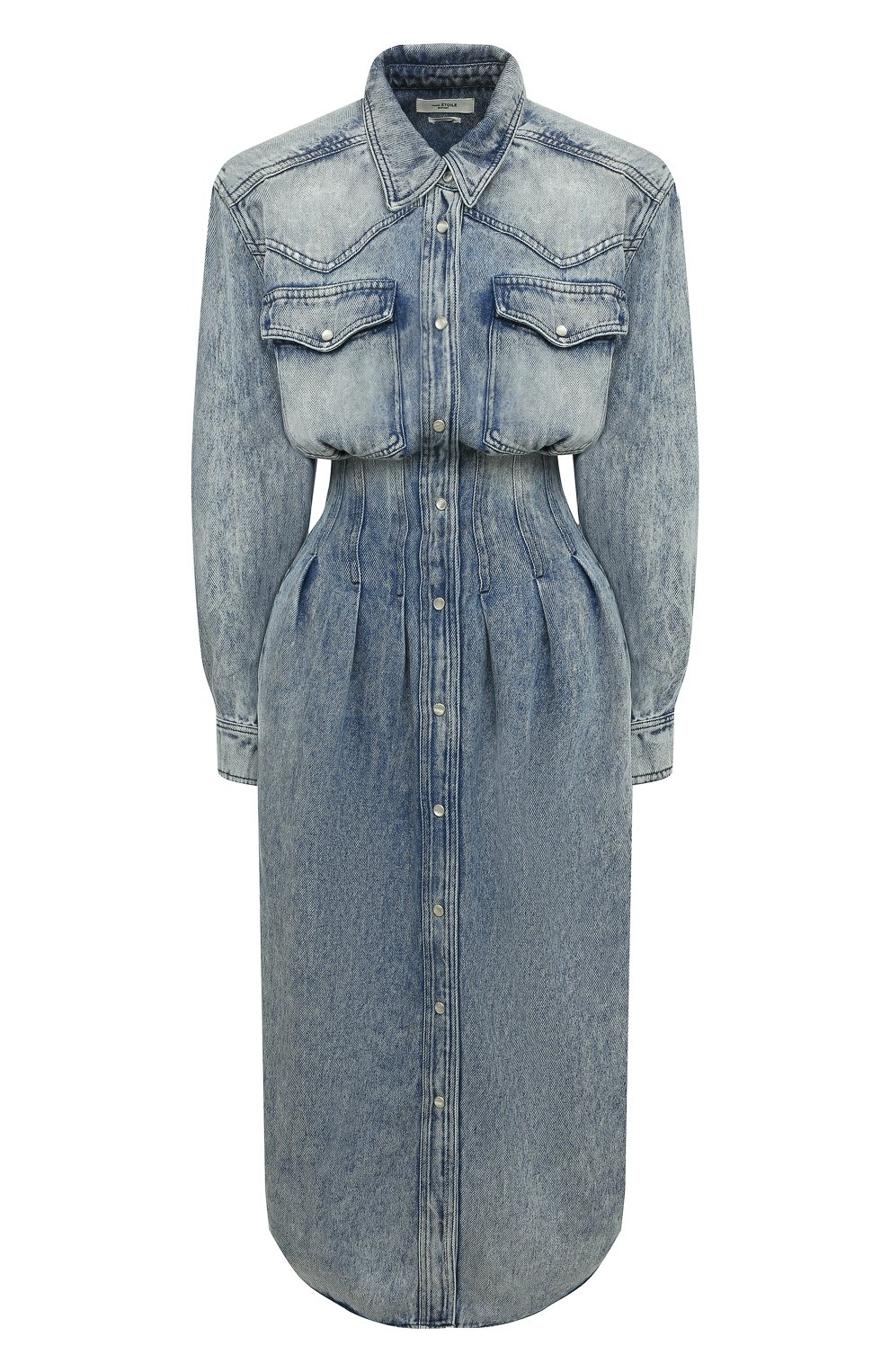 Джинсовое платье ISABEL MARANT ETOILE голубого цвета по цене 57850 руб., арт. R02099-22P021E/T0MIA, фото 1 Джинсовое платье ISABEL MARANT ETOILE, арт. R02099-22P021E/T0MIA, фото 1