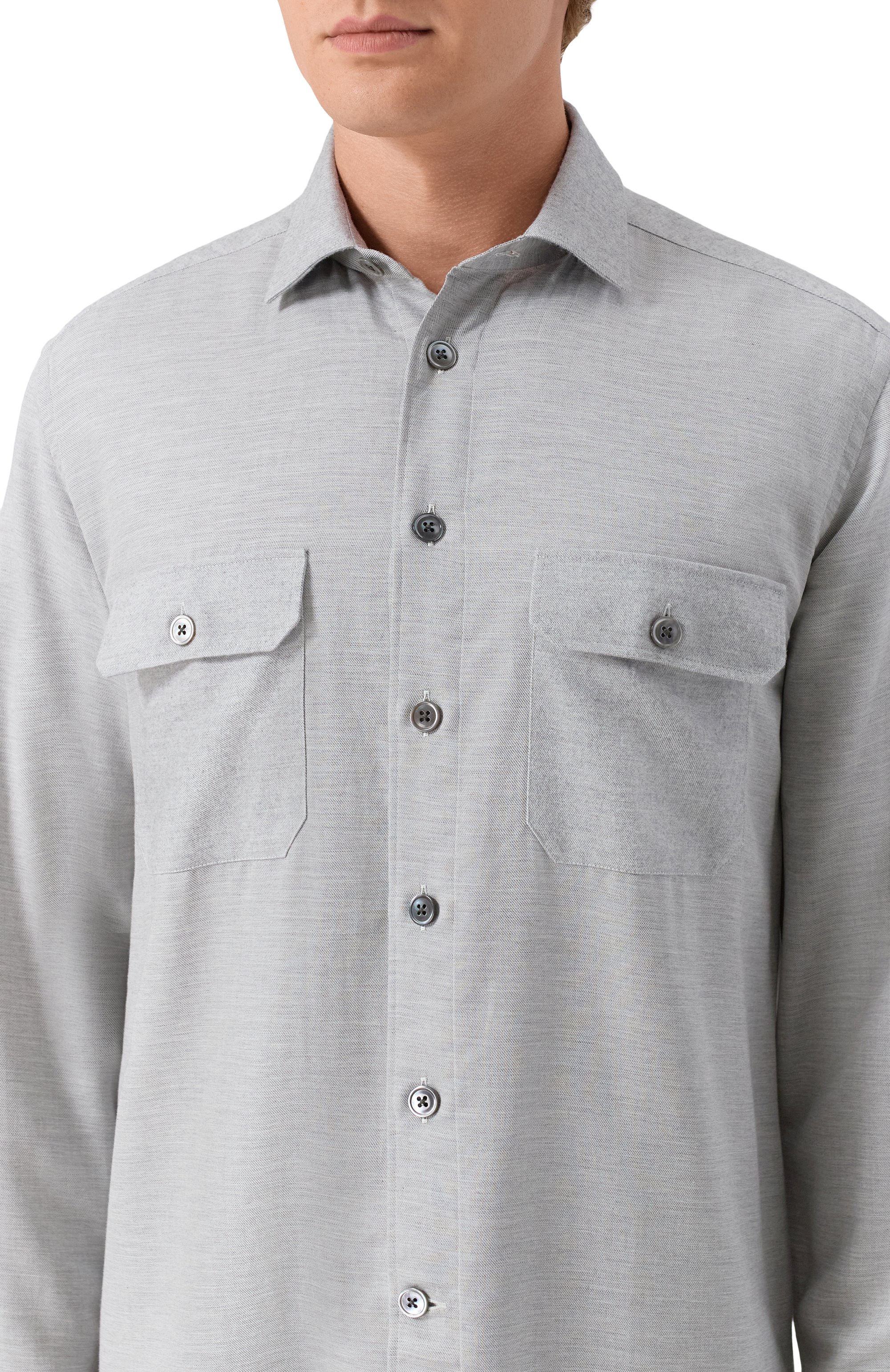 Рубашка из хлопка и кашемира CORNELIANI, арт. 26P219-2611345, фото 5