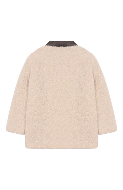 Куртка-рубашка из экомеха MAX&CO кремового цвета по цене 29950 руб., арт. MX0222-MX093, фото 2 Куртка-рубашка из экомеха MAX&CO, арт. MX0222-MX093, фото 2