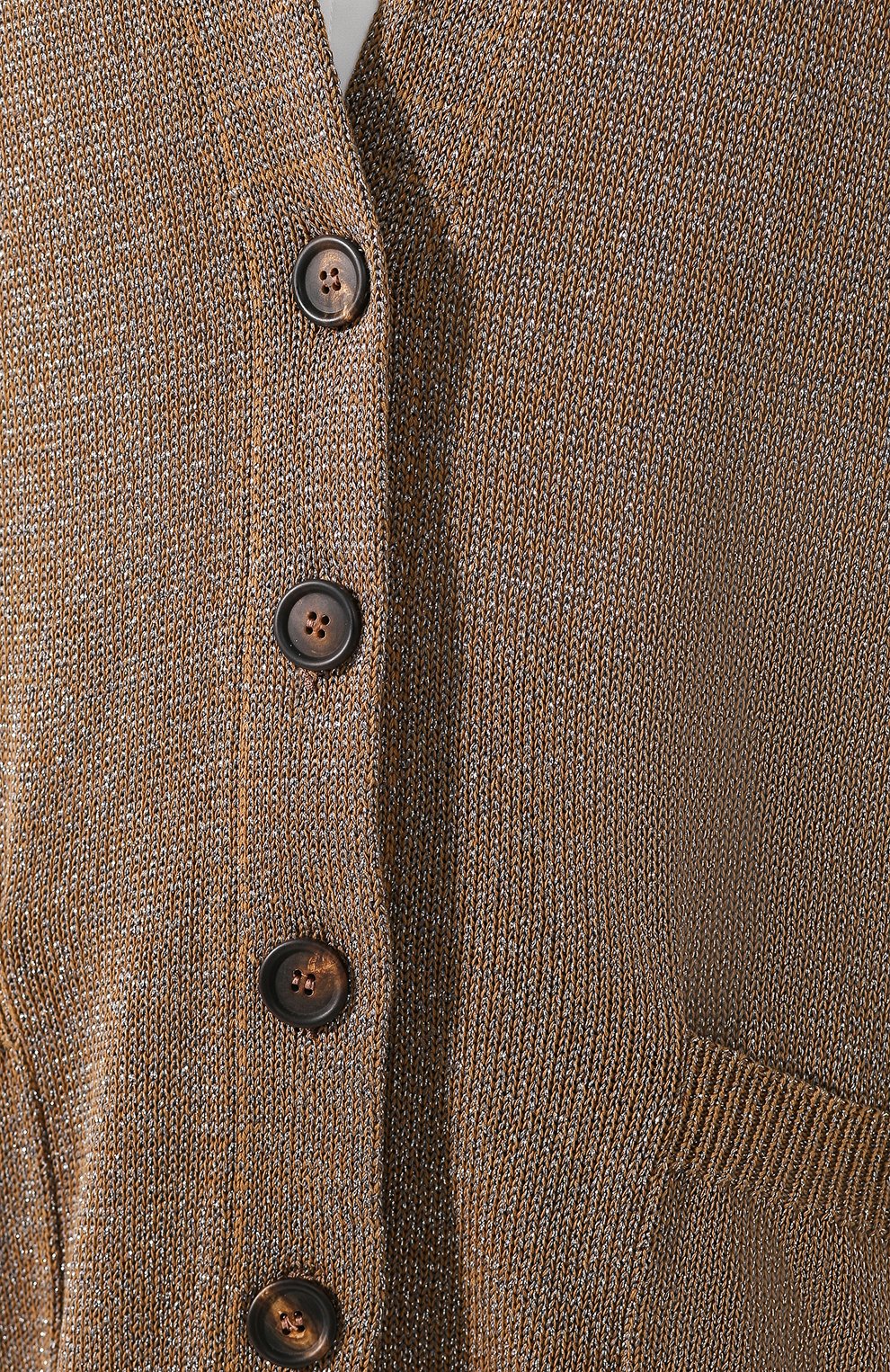 Хлопковый кардиган BRUNELLO CUCINELLI золотого цвета по цене 176000 руб., арт. M74767606, фото 5 Хлопковый кардиган BRUNELLO CUCINELLI, арт. M74767606, фото 5