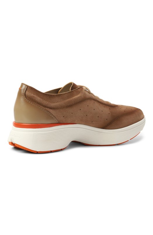 Замшевые кроссовки Easy Bounce Santoni WBBG61376BARKTNY Коричневый  WBBG61376BARKTNY Фото 5