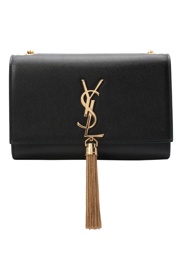 Женская сумка kate small  SAINT LAURENT черного цвета, арт. 474366/B0W0J | Фото 1 (Материал: Натуральная кожа; Сумки-технические: Сумки через плечо; Размер: small; Ремень/цепочка: На ремешке; Автоматизация состава: Проставлено; Автоматизация ТО: Проставлено)