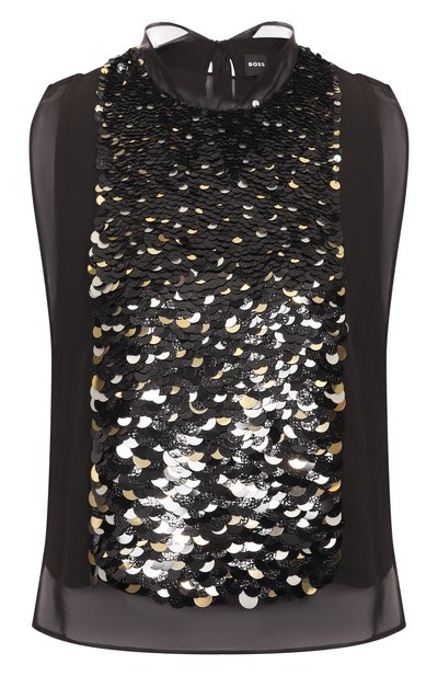 Женский топ с отделкой пайетками BOSS, арт. 50546946