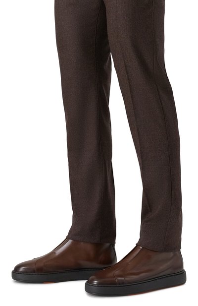 Кожаные кеды cleanic SANTONI, арт. MBCG22105SM0T0IL, фото 3