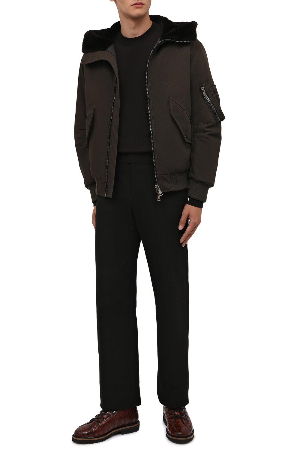 Ботинки из кожи аллигатора KITON коричневого цвета по цене 682500 руб., арт. USSSTMZN00102/AMIS, фото 2 Ботинки из кожи аллигатора KITON, арт. USSSTMZN00102/AMIS, фото 2