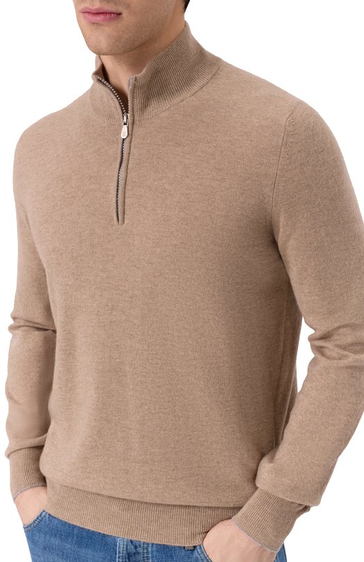 Кашемировый джемпер Brunello Cucinelli M2200124 Бежевый  M2200124 Фото 5