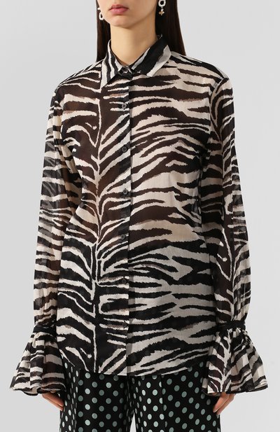 Хлопковая блузка DRIES VAN NOTEN, арт. 201-10759-9001, фото 3